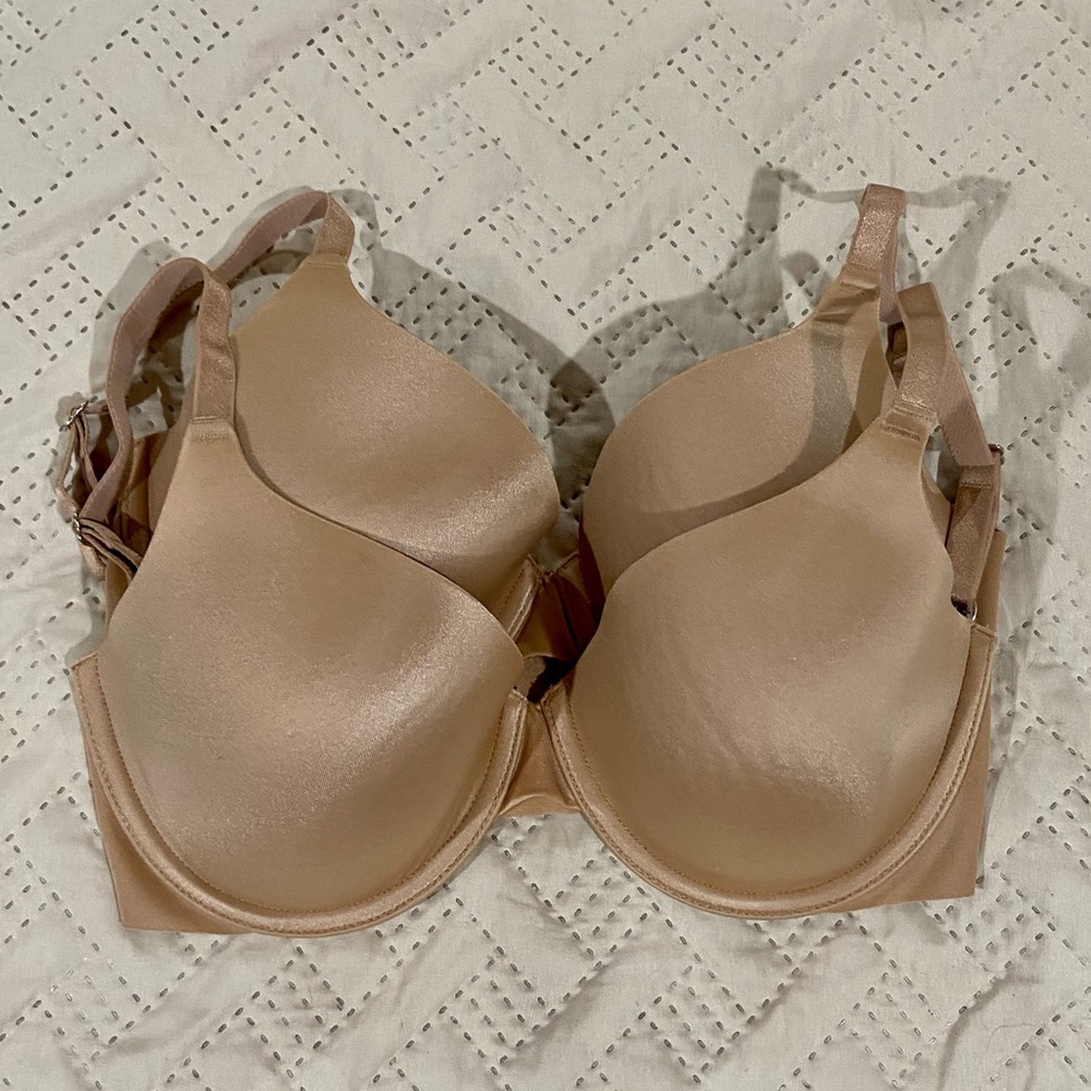2 NWOT Ambrielle mocha back smoothing, full coverage bras 34C JC Penney